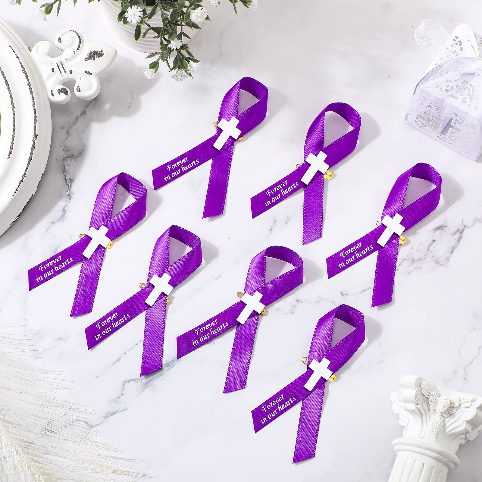 Blue Ribbons For Funerals Pack Of 50 Funeral Ribbons, Memorial Ribbon ...