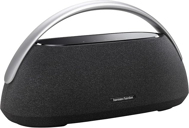Harman Kardon Go + Play 3 Bezprzewodowy Głośnik Bluetooth z Mikrofonem, USB, Wbudowanym Akumulatorem, 8h Odtwarzania i Dźwiękiem Stereo, Czarny