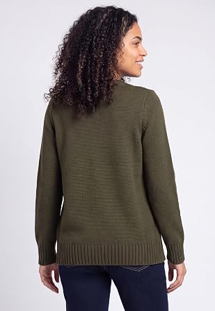 ellos Button Y-Neck Sweater