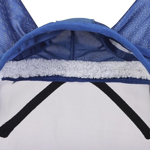 Miniatura 9 de Harrison Howard Pro Luminous Horse Fly Máscara de nariz larga con orejas protección UV para caballo, rojo escarlata, negro, mazorca mediana