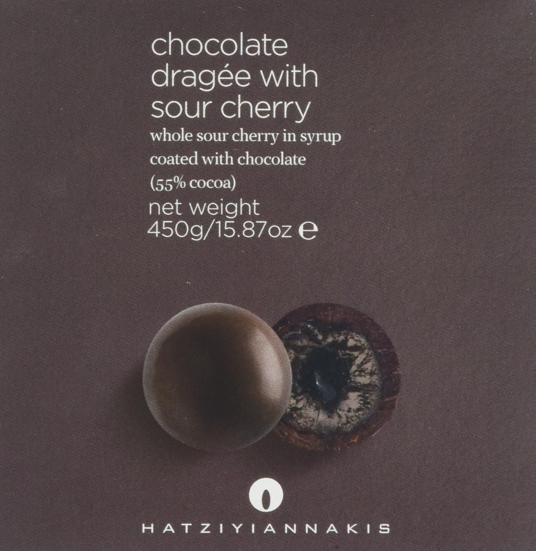 Hatziyiannakis Chocolates Dragées with Fruit Chocolate Sour Cherry Dragée, 450 g