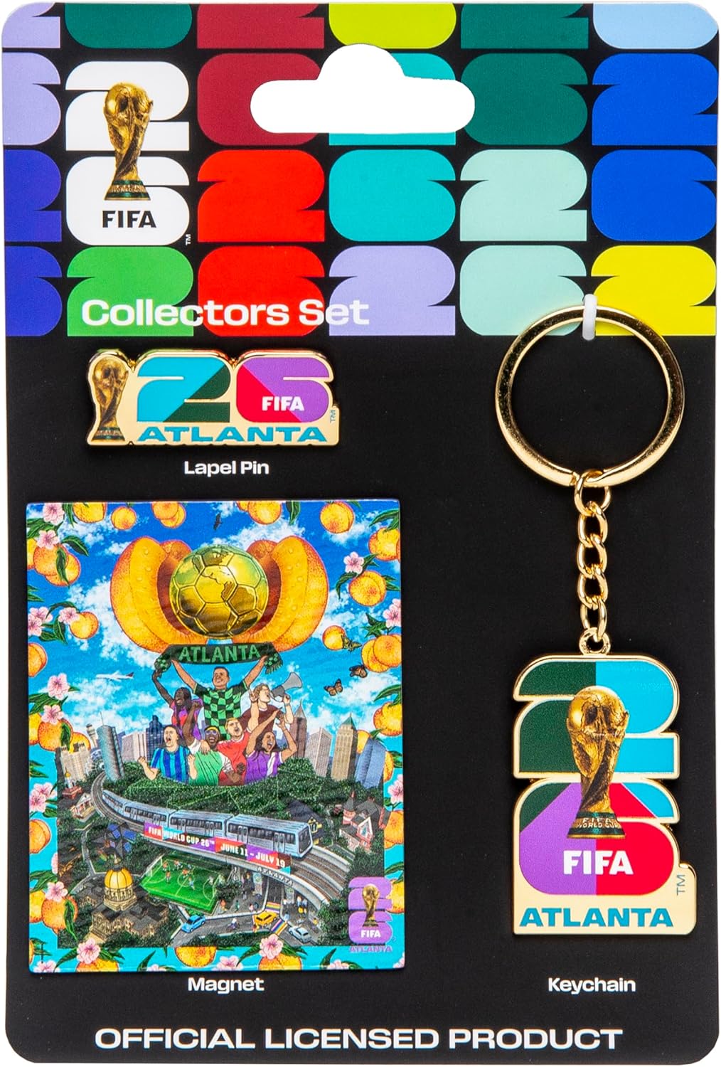 FIFA World Cup Host City Collector's Set – Includes Lapel Pin, Keychain & Magnet – Celebrates Your Favorite Host City