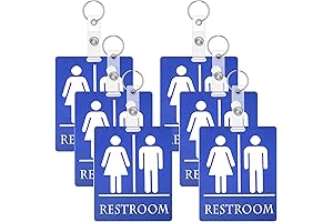 Unisex Restroom Pass Keychains for Classroom Management