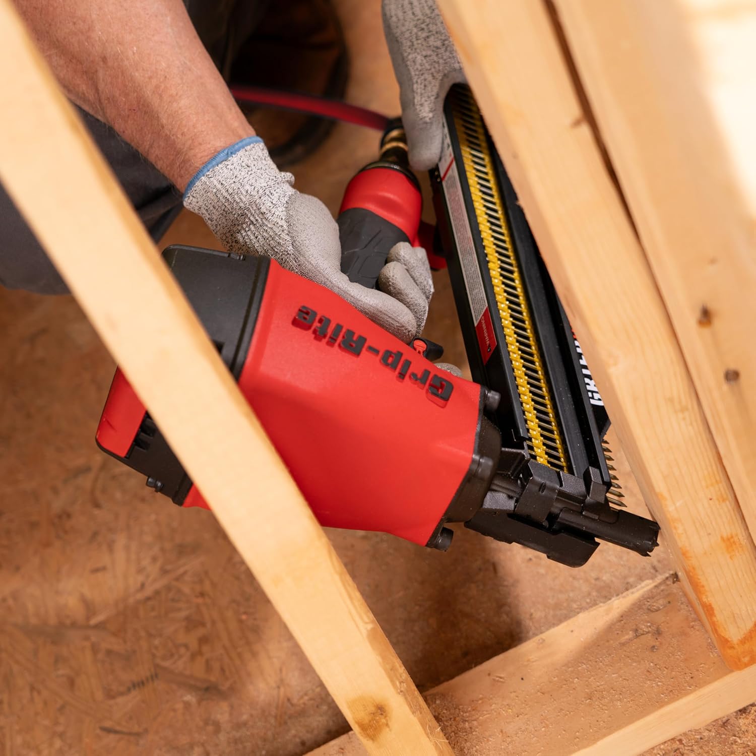 Grip-Rite GRW6RHGH1, Collated 28-degree RH Wire Fasteners, 2" x .113 Hot Galvanized Ring, 1,000 Nails, Job Pack