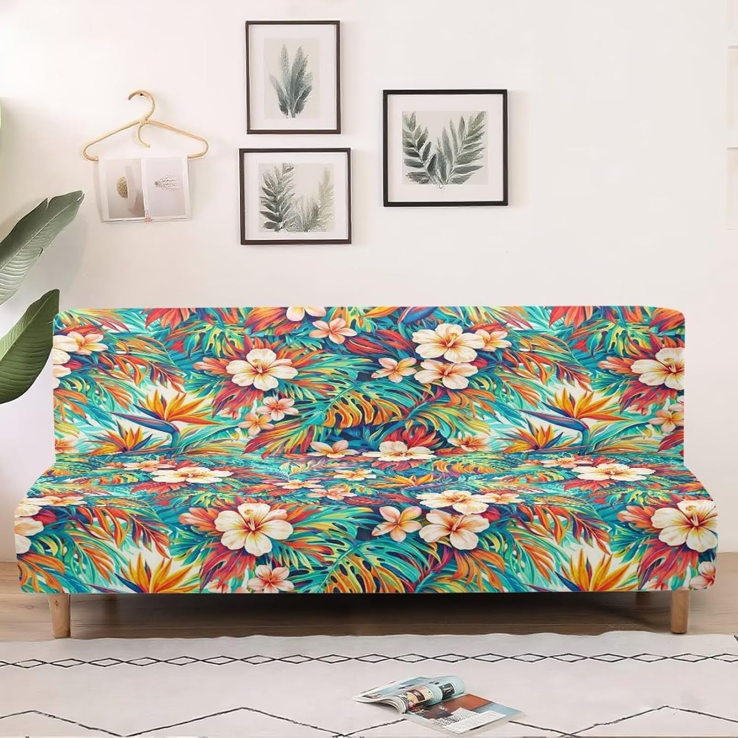 Soft Polyester Futon Slipcover Furniture Protector for Home Decor
