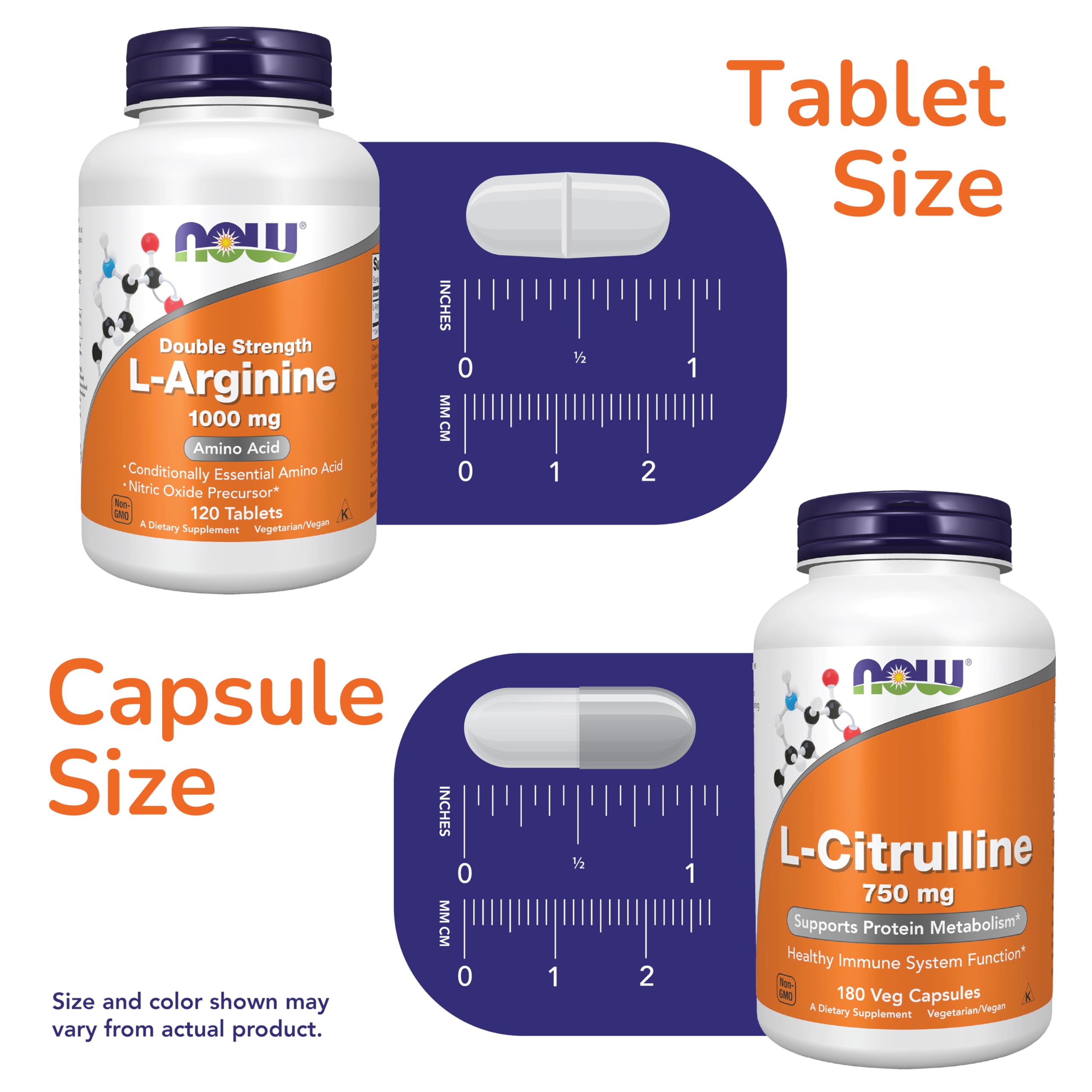 Now Foods Amino Acid Bundle - L-Arginine + L-Citrulline Supplements — Amazon image 3