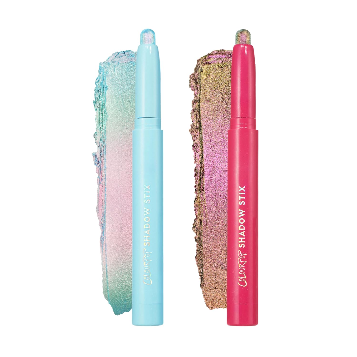 ColourPop Multichrome Shadow Stix Makeup Kit - Shimmer + Glitter Eyeshadow Make Up Set - Vegan & Cruelty-Free Cream Eyeshadow Sticks with High-Pigment & Metallic Finishes (2 Count)