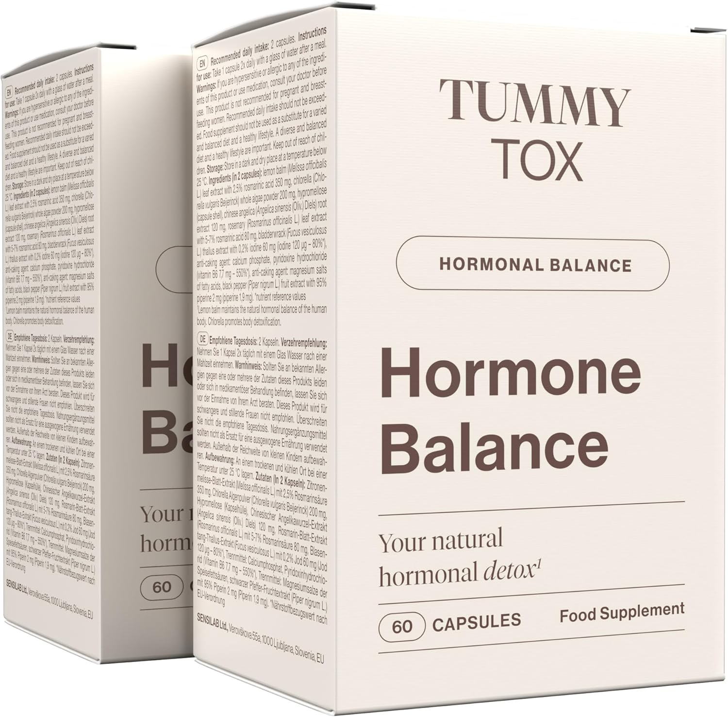 Hormone Balance for Women – Estrogen Detox with Iodine, Chlorella, Lemon Balm, Rosemary, Vitamin B6-2 Month Supply Capsules by Tummy Tox