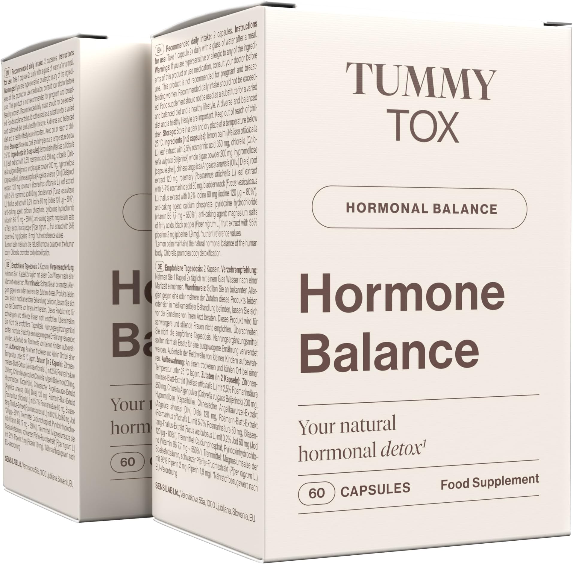 Hormone Balance for Women - Estrogen Detox with Iodine, Chlorella, Lemon Balm, Rosemary, Vitamin B6-2 Month Supply Capsules by Tummy Tox