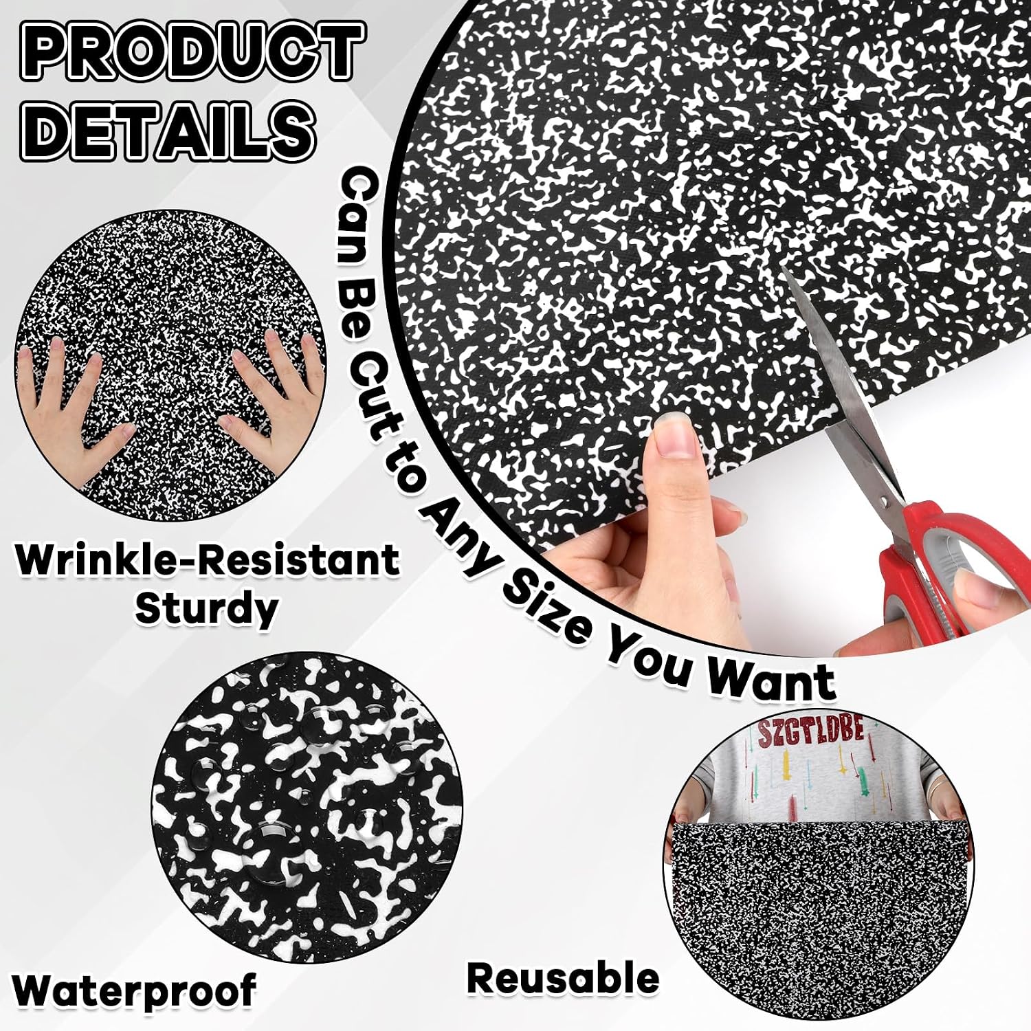 4 Rolls Composition Bulletin Board Paper Roll Non-Woven Bulletin Board Background Reusable Waterproof Classroom Poster Fade Resistant Poster for Classroom Decor Wrapping Craft Supplies 15.6In x 12 Ft