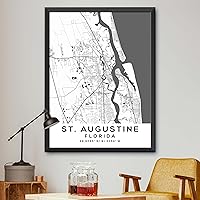 Vista 1 de Mapa de San Agustín, Florida, Luz 2 (12x16)