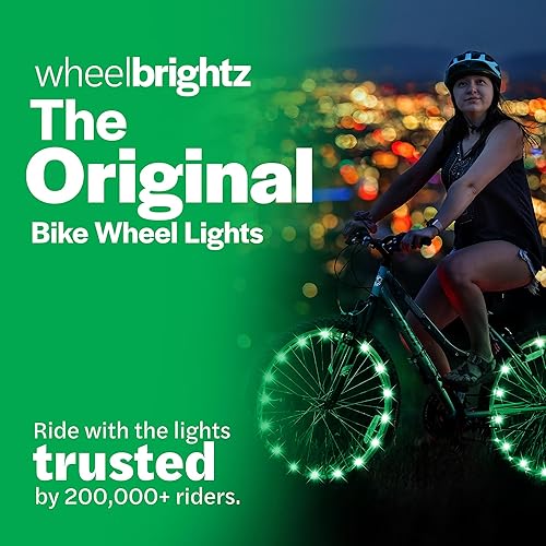 Miniatura 2 de Wheelbrightz - Luces LED para rueda de bicicleta, brillantes y coloridas - Se adaptan a neumáticos delanteros o traseros - Tubo resistente a la