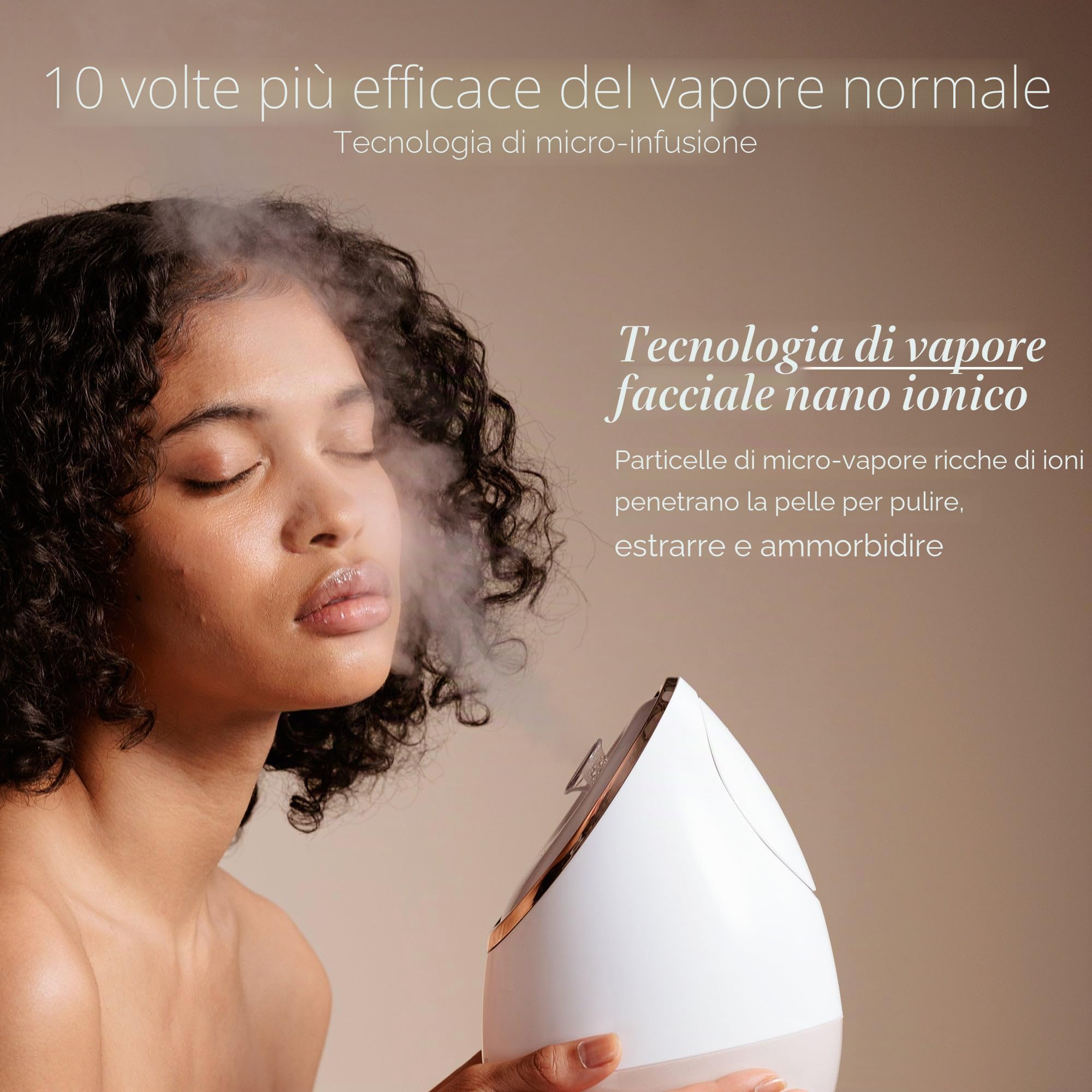 Sensa | Vaporizzatore viso nano ionico di Project E Beauty | Pulizia profonda dei pori | Spruzzatore a nebbia calda | Disintossicare e schiarire la carnagione | Idrata e Idrata | Sauna casa | Con 3