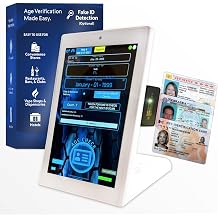 ID Scanner for Bars and Clubs - Easy to Use and Reliable ID Checker for Your Business That Detects Expired IDs & Underage Customers   Works in All 50 States - Includes Optional Fake ID Detection | For Bars, Clubs, and More, Detects expired IDs, Optional fake ID detection, Scans U.S. IDs, Manual Passport Entry