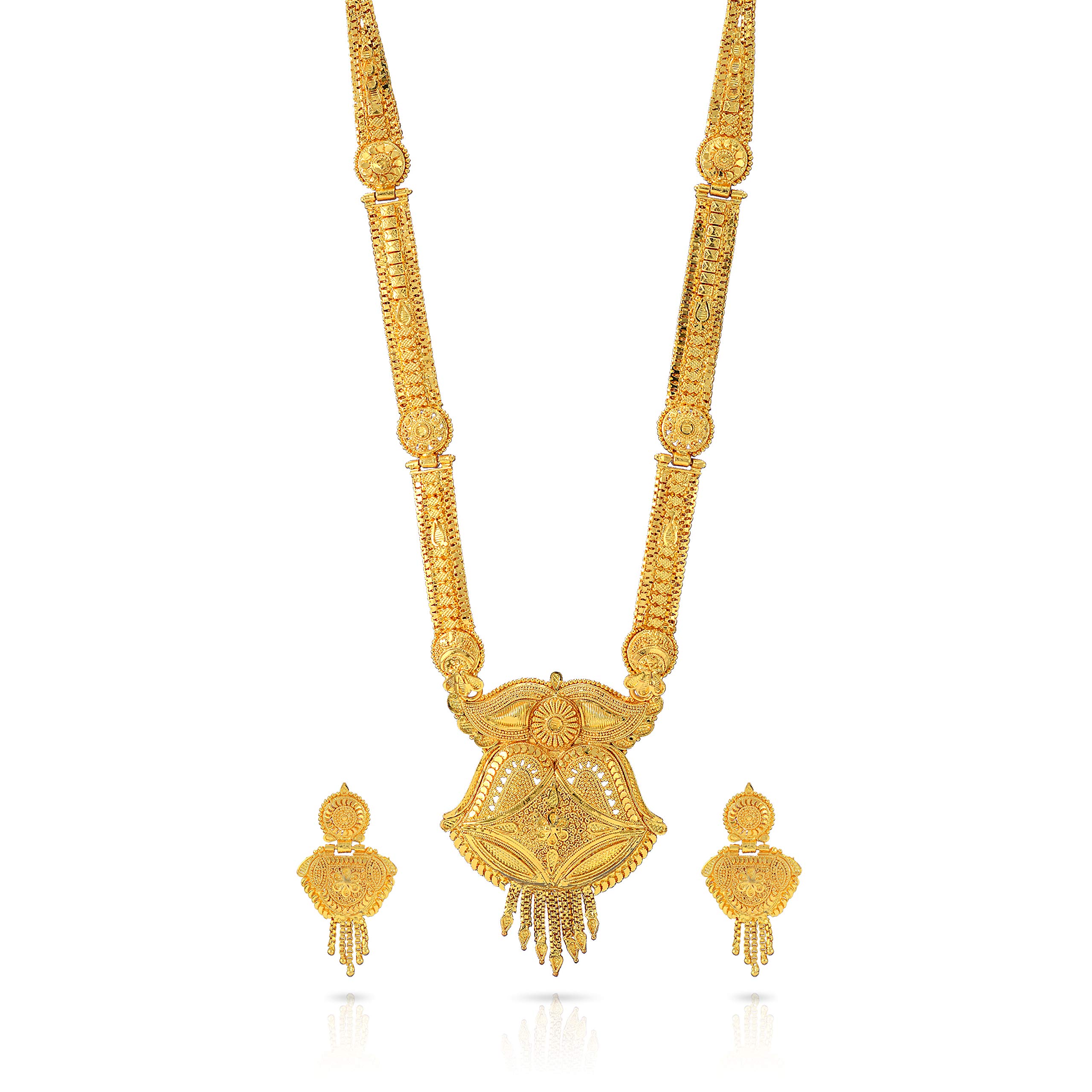 Femmibella Gold Plated Long Haaram Necklace Set For Women (Gold, 200gm) (B0B4RXT5W9) Amazon Price History, Amazon Price Tracker