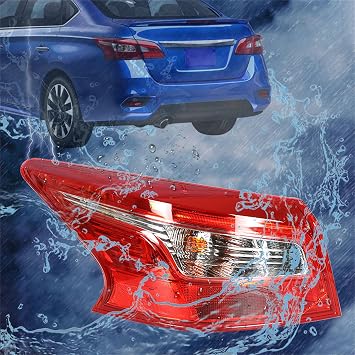 Tail Light Assembly Replacement for 2016 Nissan Sentra 265553YU0A Outer Left Tail Lamp Driver Side Tail Brake Signal Stop Lamp Assembly