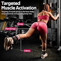 Vista 6 de WALITO Correas de tobillo de gimnasio para máquinas de cable, mujeres y hombres, puños de tobillo con retroceso de glúteos, accesorios de máquina