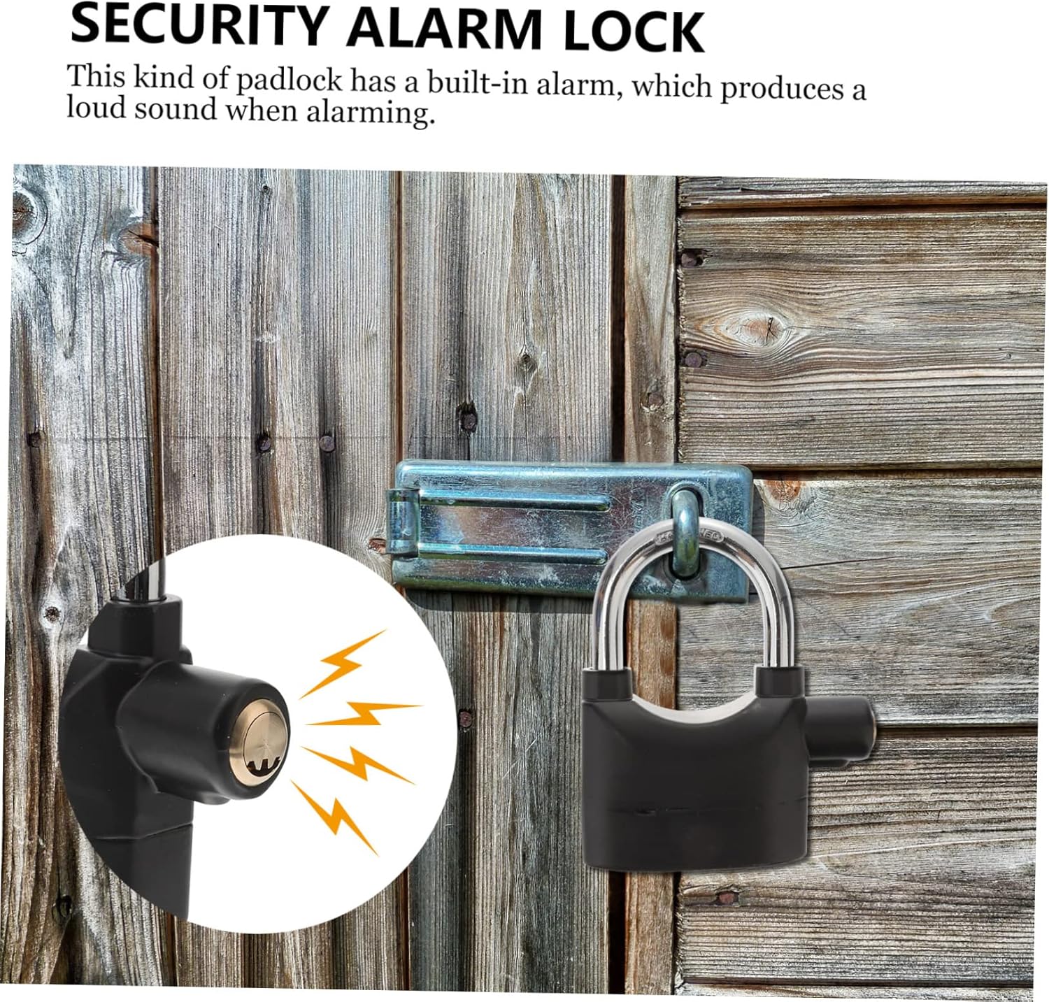 2Pcs Durable U Shaped Bike Lock with Included Security Padlock for Motorcycles Doors Outdoor Use