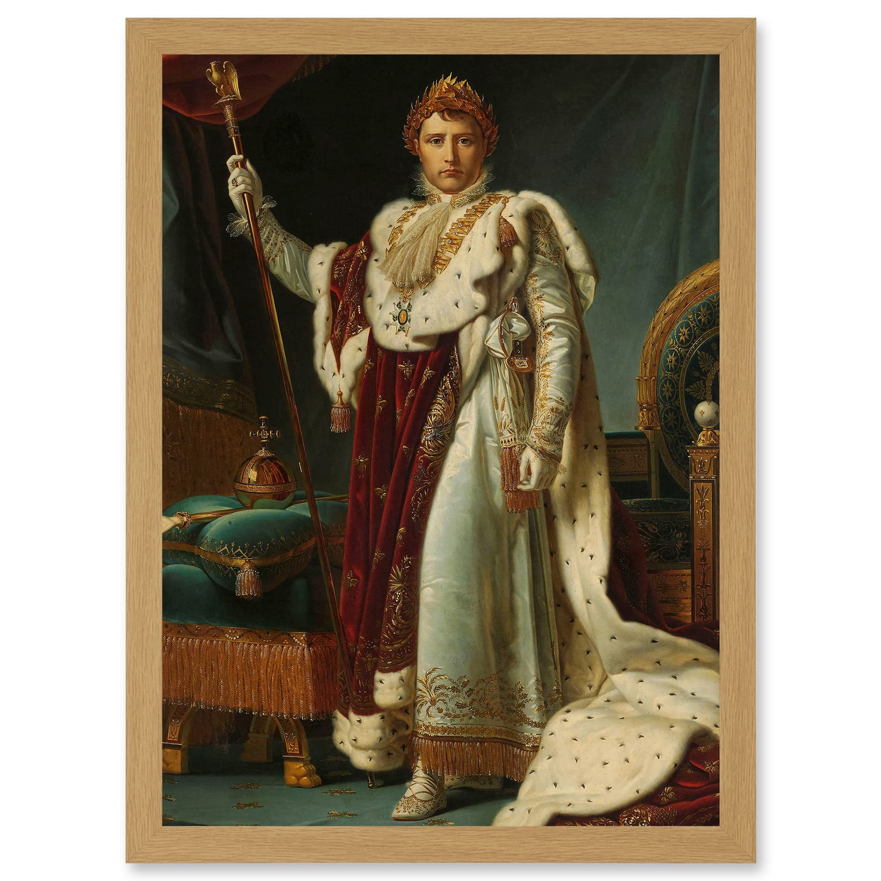 Artery8 Gerard Portrait Emperor Napoleon I Bonaparte France Artwork Framed Wall Art Print A4