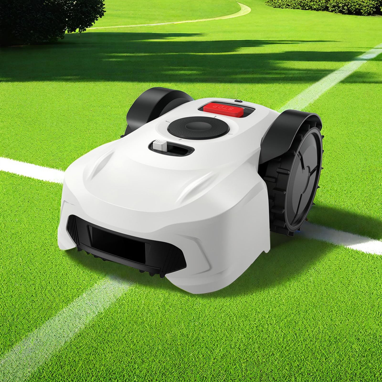 Robot koszący, mapowanie wspomagane sztuczną inteligencją, kosiarka automatyczna, wirtualna granica, kontrola aplikacji, cicha praca 58 dB(A), zarządzanie wieloma strefami