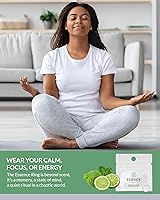 Vista 2 de Essence - Difusor nasal de aromaterapia portátil, anillo de nariz de aceite esencial de bergamota, inhalador de silicona para apoyo del estrés