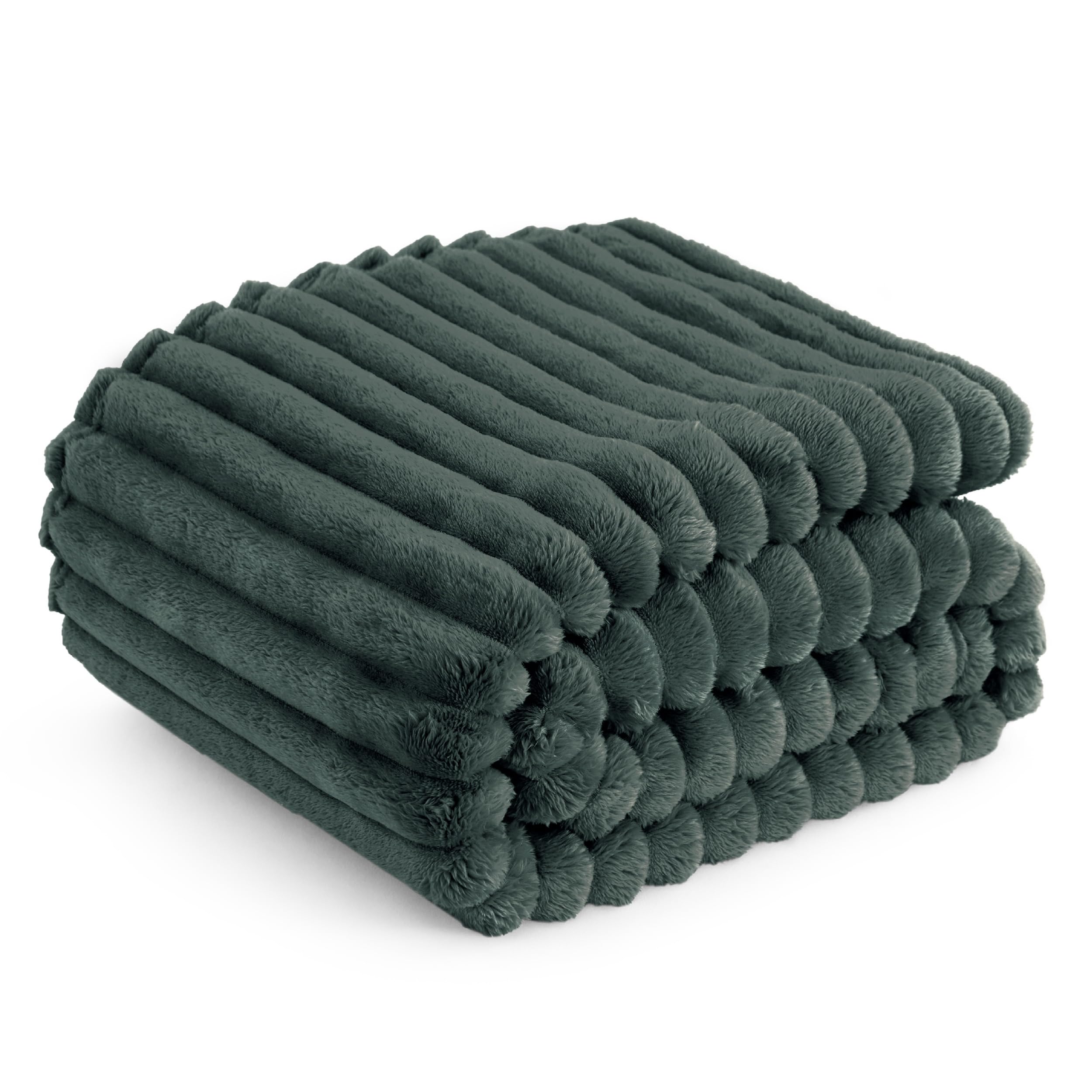 Bedsure Mallard Green Fleece Blanket for Couch - GentleSoft Cozy Soft Blankets for Women, Cute Small Throws for Girls, 50x60 Inches