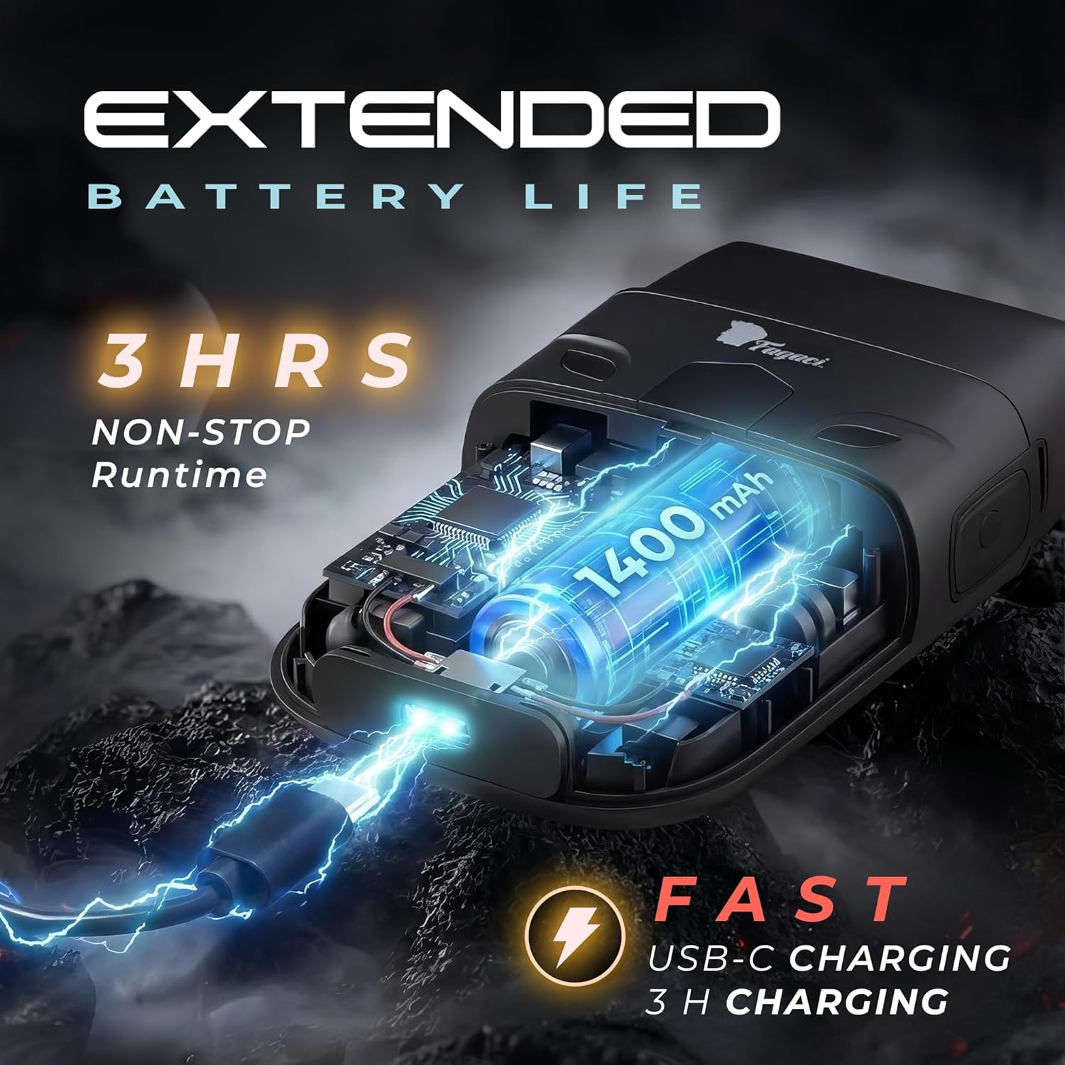 Fagaci Double Foil Shaver for Men – Electric Shaver with Close Shaving, No Irritation, Professional Barber Foil Shavers 8500 RPM High Torque, 3H Battery, Mens Razor for Face, Easy Clean - Image 7