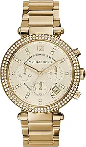 Parker Stainless Steel Watch with Glitz Accents