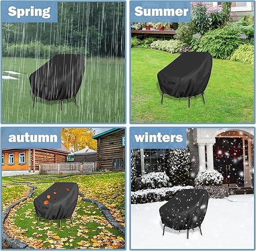 Miniatura 7 de Fundas impermeables para muebles de patio, 2 fundas para sillas de patio, fundas impermeables para sillas de patio, funda para asiento profundo de