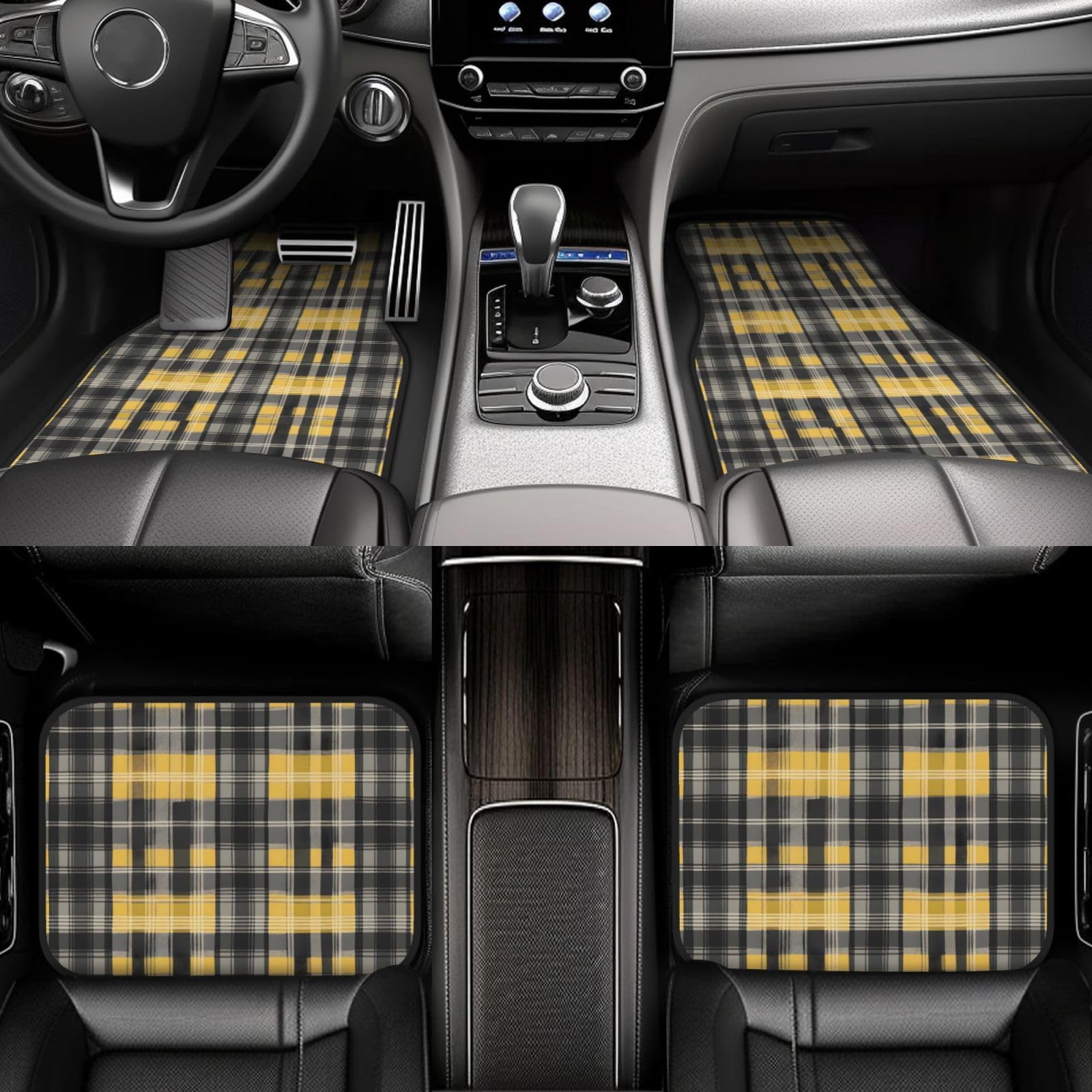 Lot de 4 tapis de sol en néoprène imperméable pour voiture