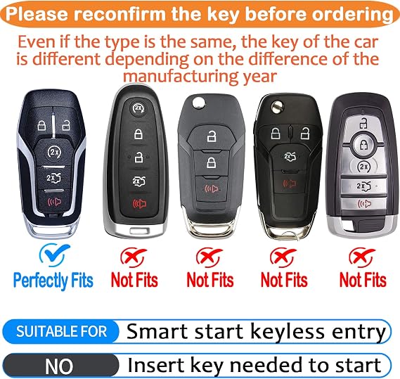 for Ford Key Fob Cover with Keychain Premium Soft TPU Full Protection Key Case Shell Compatible with 2013-2016 Ford Fusion 2015-2017 Ford Mustang F-150 Explorer(Rose Gold)