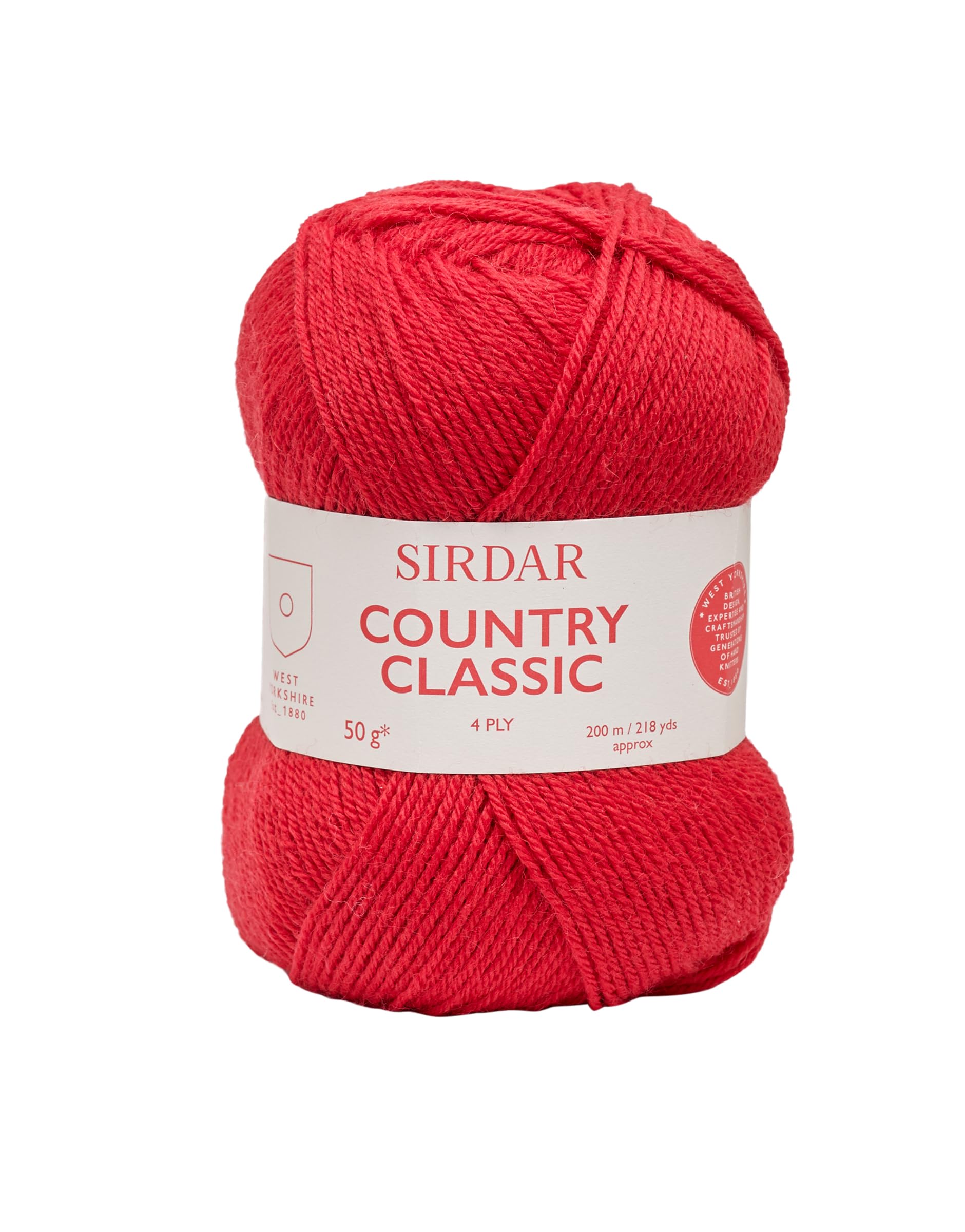 Sirdar Country Classic 4 Ply, True Red (971), 50g — image 1