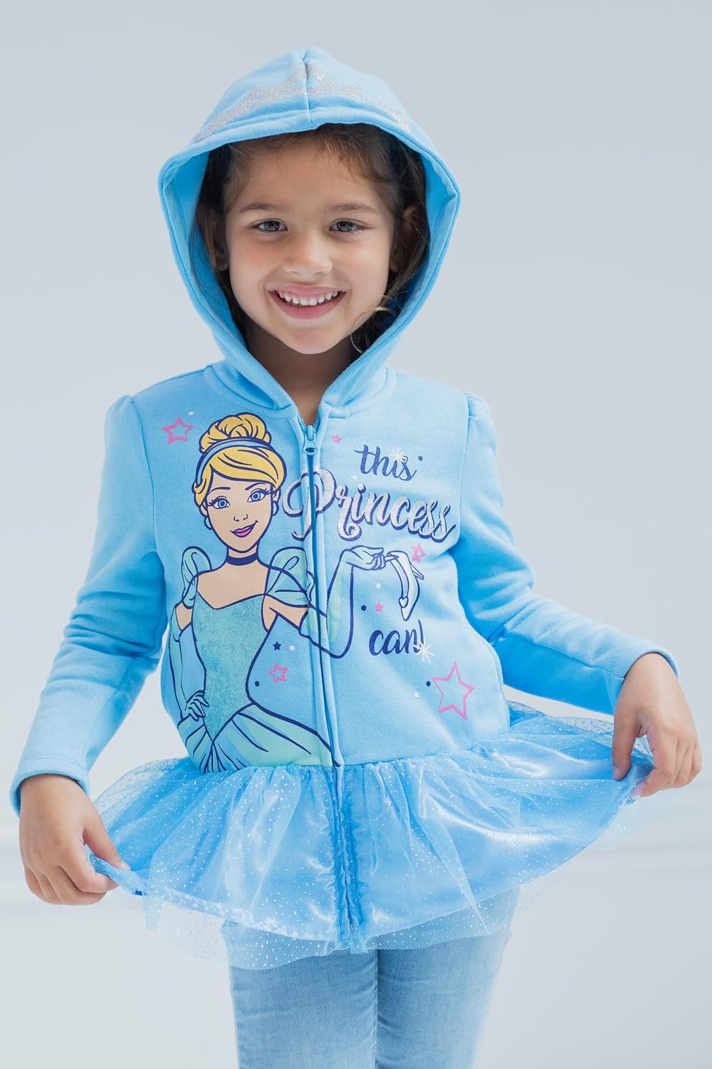 Disney Princess Zip Up Hoodie Infant to Big Kid Sizes (18 Months - 14-16)