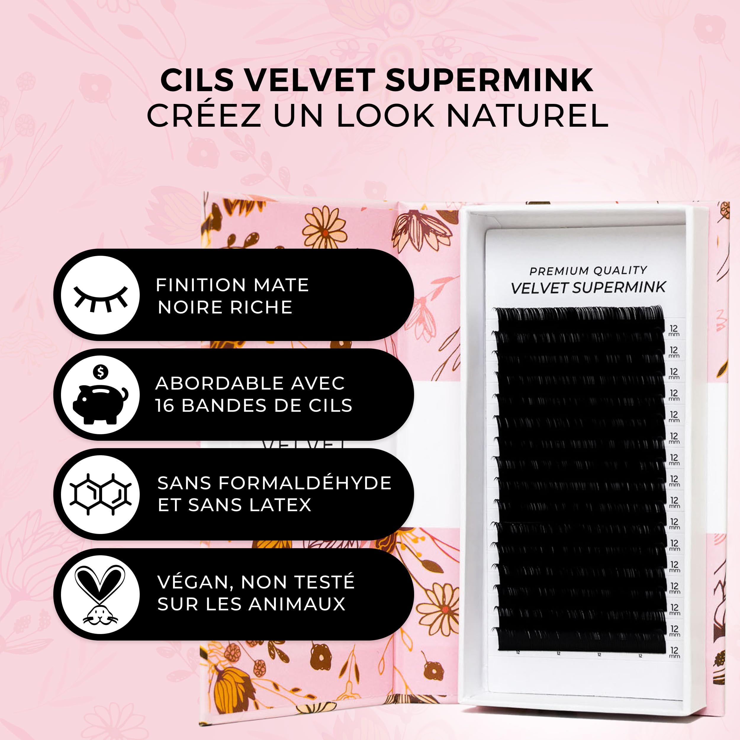 LLBA Extensions de Cils Super Mink 0,07 Courbe CC 7-15mm | Fibres Ultra Douces, Définition Naturelle, Confort Léger, Qualité Professionnelle