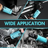 Vista 8 de DURATECH Juego de llaves de trinquete eléctricas inalámbricas, 48 pies-libras, 3/8 pulgadas, 12 V, llave de trinquete eléctrica con 2