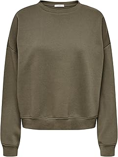 اونلي سويت شيرت باكمام طويلة وقبة دائرية بدون طوق للنساء من اونلسويت لايف - متوفر دائما في المخزون