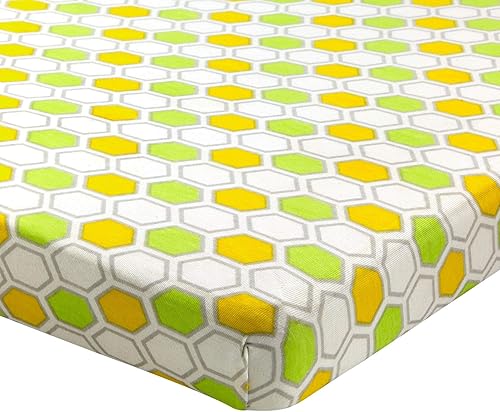 Vista 20 de Abstract Sábanas de algodón para cuna pequeñas – Pack n Play Sábanas bajeras – Sábanas ultrasuaves para cuna para niños y niñas – Universales