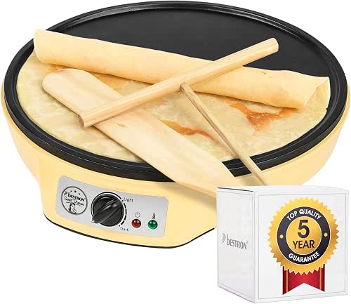 Bestron Crêpes Maker im Retro Design, für Crepes mit Ø