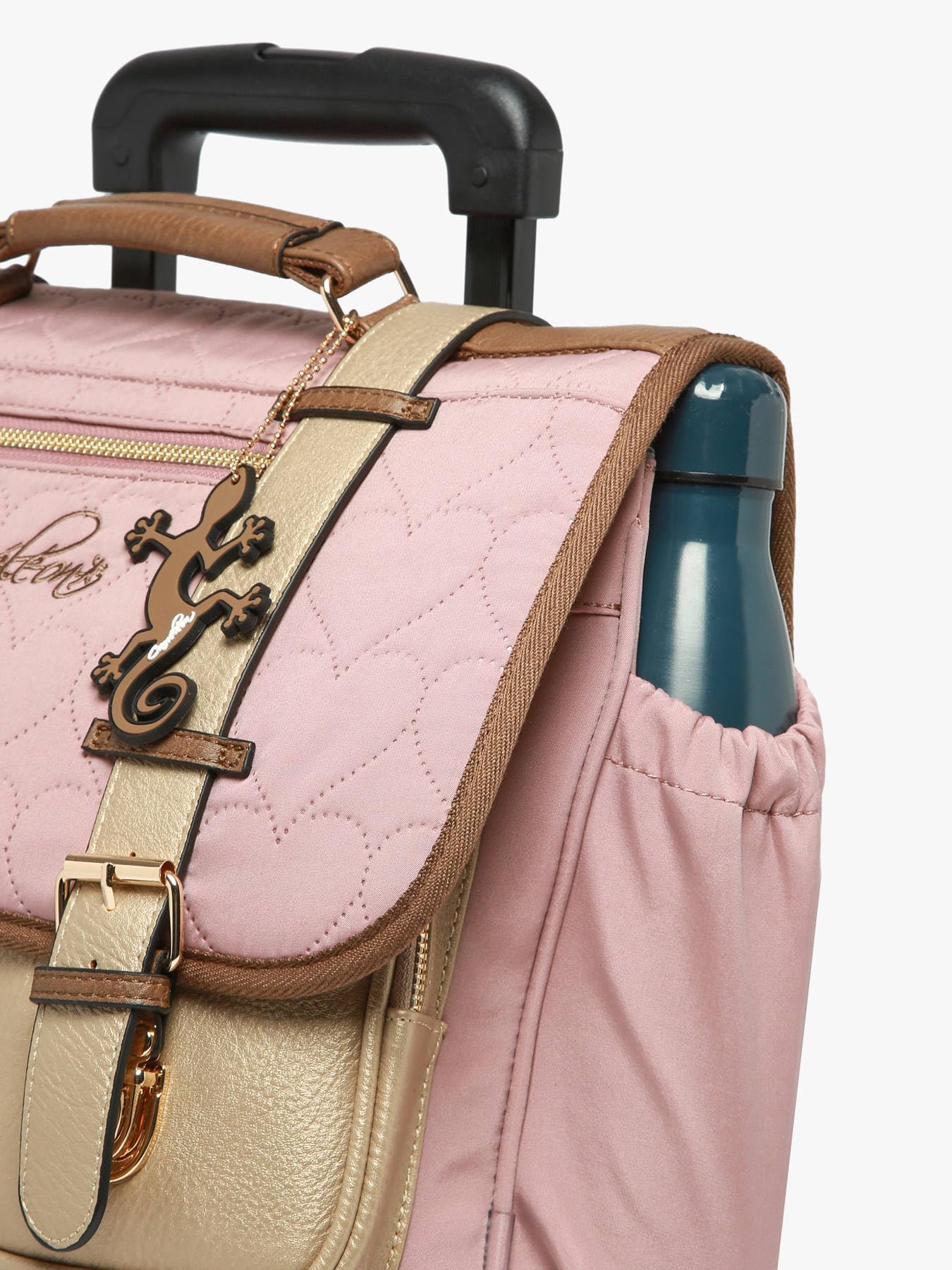 Cameleon Cartable à roulettes Rose 38cm Vintage Fantasy avec 2 compartiments - Idéal pour l'école primaire et la rentrée scolaire en CP, CE1 et CE2 pour fille et garçon