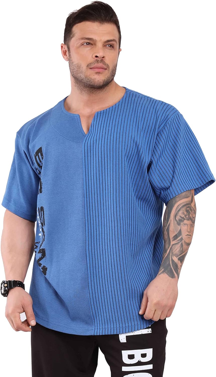 Men's Oversize T-Shirt, Cotton Fabric, Active Wear Short Sleeve Top