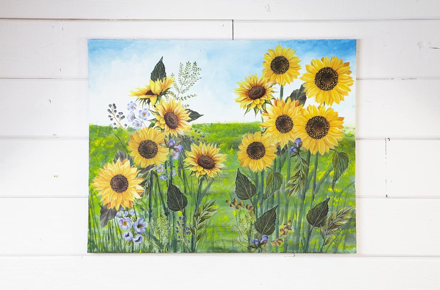 Redesign Décor Transfers® Sunflower Fields 24"x35",Wall Decals DIY Wallpaper Wall Stickers Murals Decor Furniture Decoration