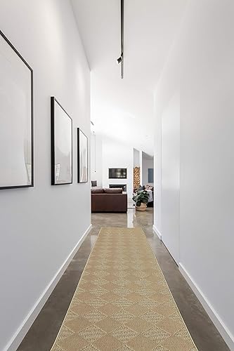 Miniatura 2 de Garland Rug Alfombra de área suave y antideslizante de 2 x 8 pies, color beige sólido, ideal para salas de estar y pasillos, elegante y duradera