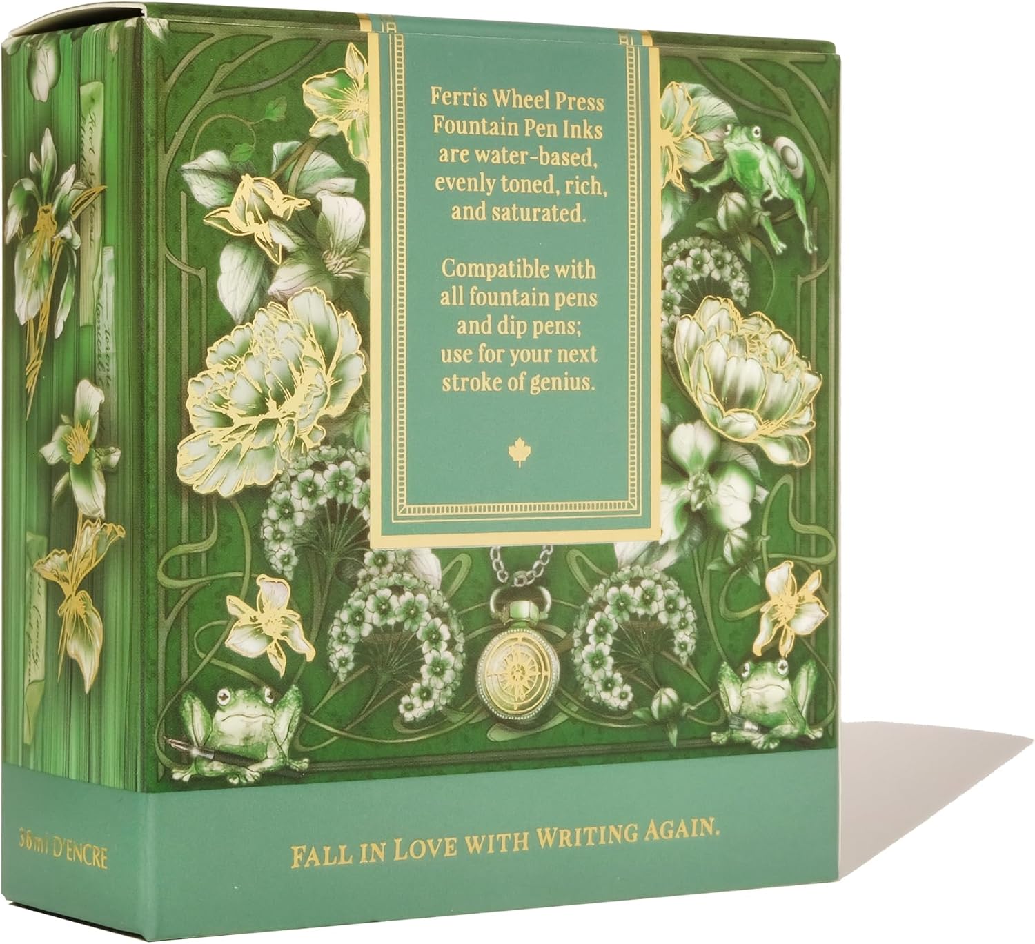 Ferris Wheel Press Ink, Everyday Ink Collection, Book of Botany, Shaded Shamrock Green, 38ml Fountain Pen Ink Bottle