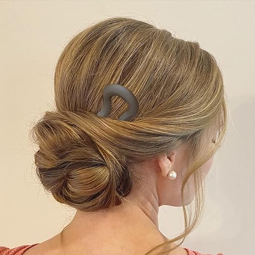 Miniatura 3 de FRDTLUTHW Horquilla de pelo francés esmerilado en forma de U de 5.1 pulgadas para mujeres y niñas (paquete de 4)