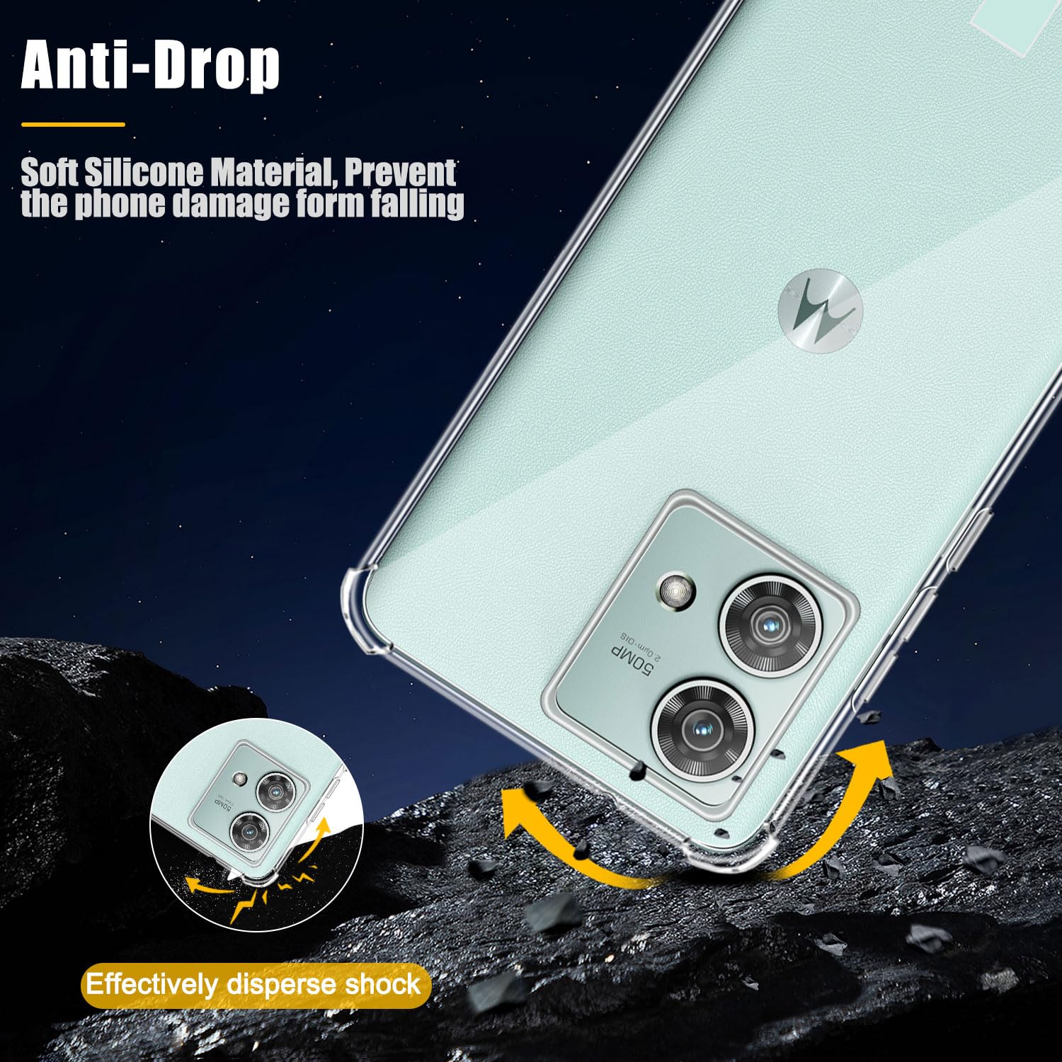 COVER TRASPARENTE PELLICOLA VETRO TEMPERATO Per MOTOROLA EDGE 40 NEO CUSTODIA - Foto 6