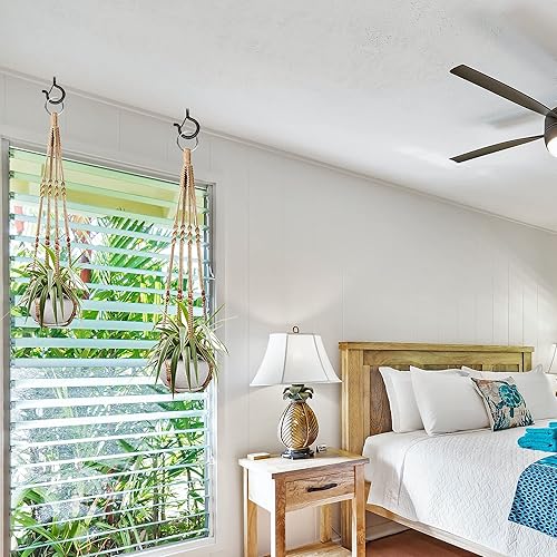 Miniatura 5 de 10 ganchos Q-Hanger de 3 pulgadas con hebilla de seguridad, ganchos de tornillo para tiras de luces al aire libre, ganchos de techo para plantas