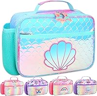 Vista 25 de RHCPFOVR Lonchera para niños – Lonchera aislada para niños y niñas, bolsa de almuerzo lavable y lonchera reutilizable para niños pequeños a prueba