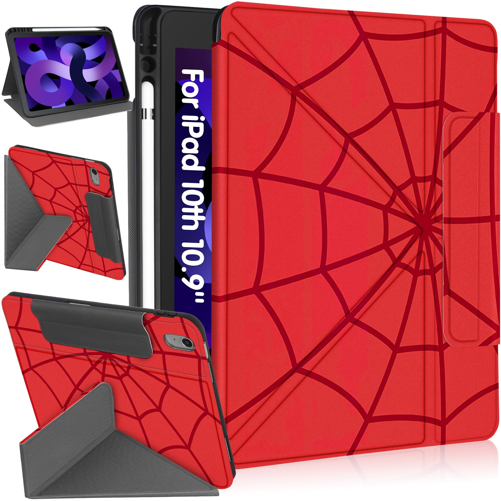 Miss Adola for iPad A16 Case/10th Generation Case - 10.9 Inch 2022 Tablet Cover with Pen Holder for Women Boys Girls Men Cute Cartoon Cool Funny Funda