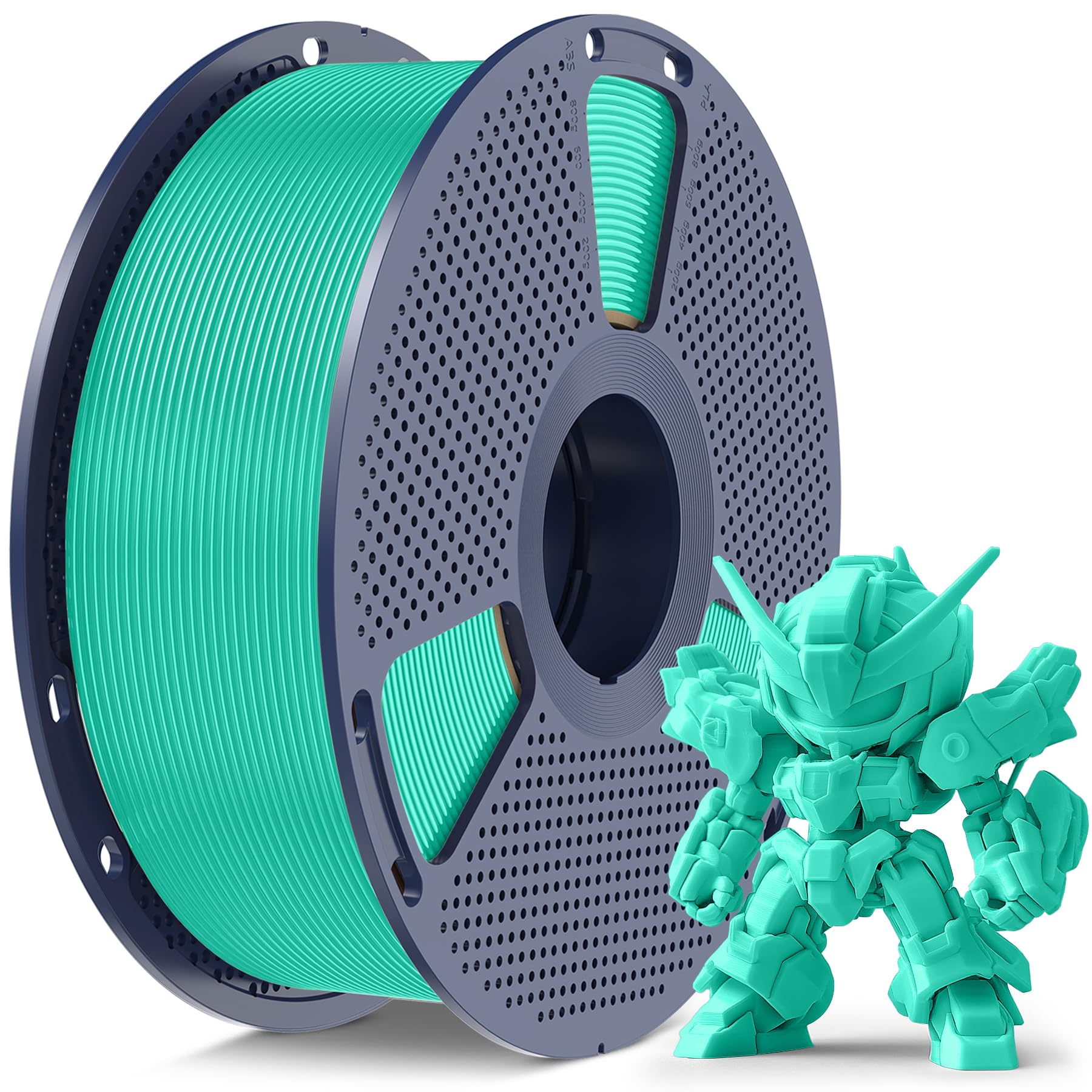 SUNLU High Speed PLA Meta Filamento, 1KG PLA 3D Filamento 1,75mm, Più Resistente Filamento, Precisione Dimensionale +/- 0.02mm, Compatibile con Stampanti 3D FDM, Rocchetto 1KG (2.2lbs), Verde Menta