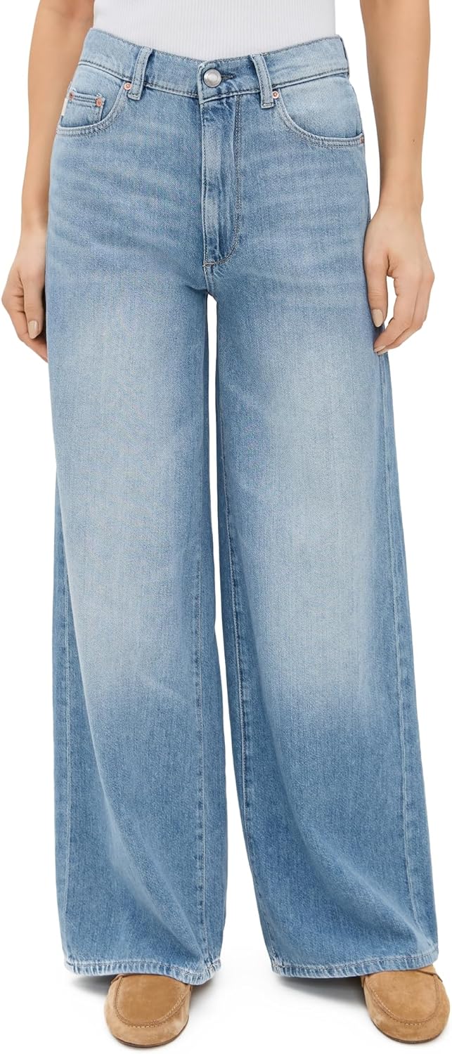DL1961 Women's DL Aura Hepburn Wide Leg High Rise Jeans